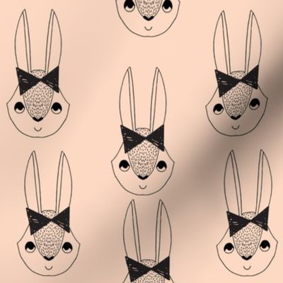 bunny // rabbit bow blush girls sweet rabbit