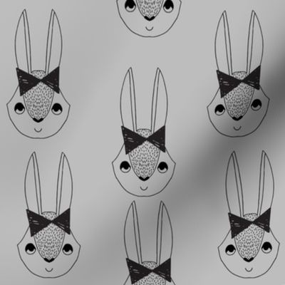 bunny // bunny bow head grey girls sweet rabbit