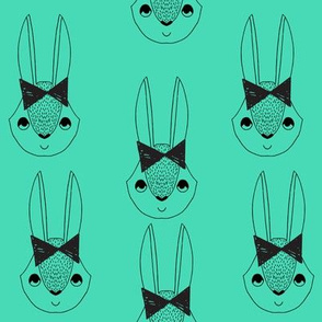 bunny // bow bunny rabbit green girls bows sweet rabbit