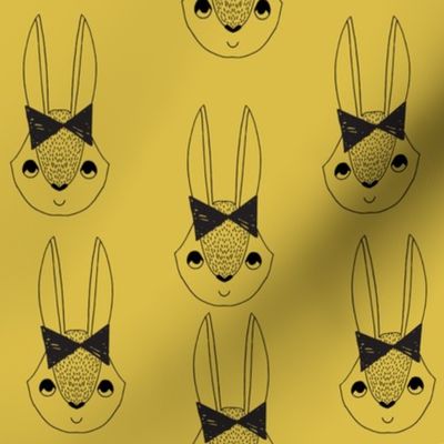 bunny girl  // bow bunny cute mustard rabbit