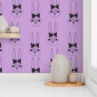 bunny // bunny head bow purple lilac lavender girls sweet pastel