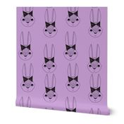 bunny // bunny head bow purple lilac lavender girls sweet pastel