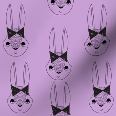bunny // bunny head bow purple lilac lavender girls sweet pastel