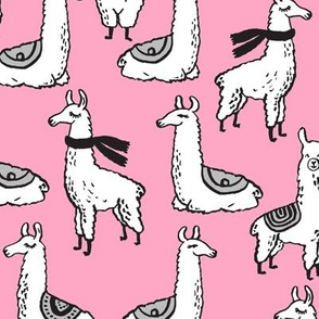 Llamas - Pink by Andrea Lauren 