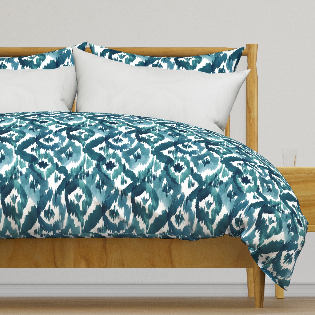 Ikat Diamonds Teal