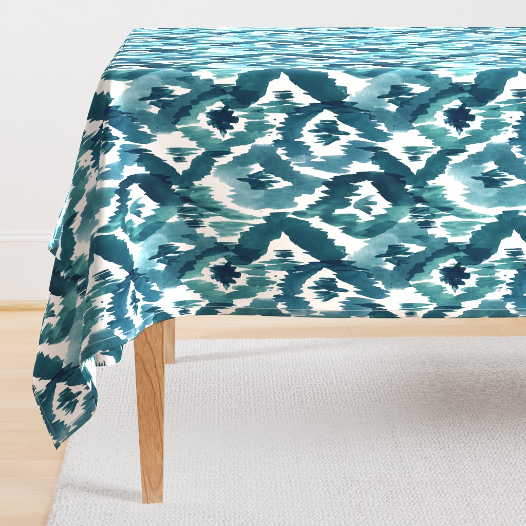 Ikat Diamonds Teal