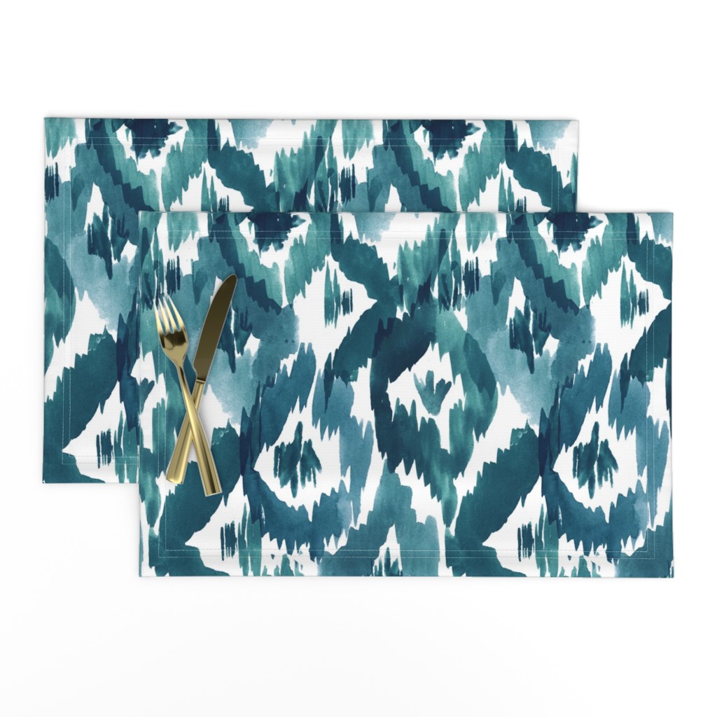 Ikat Diamonds Teal