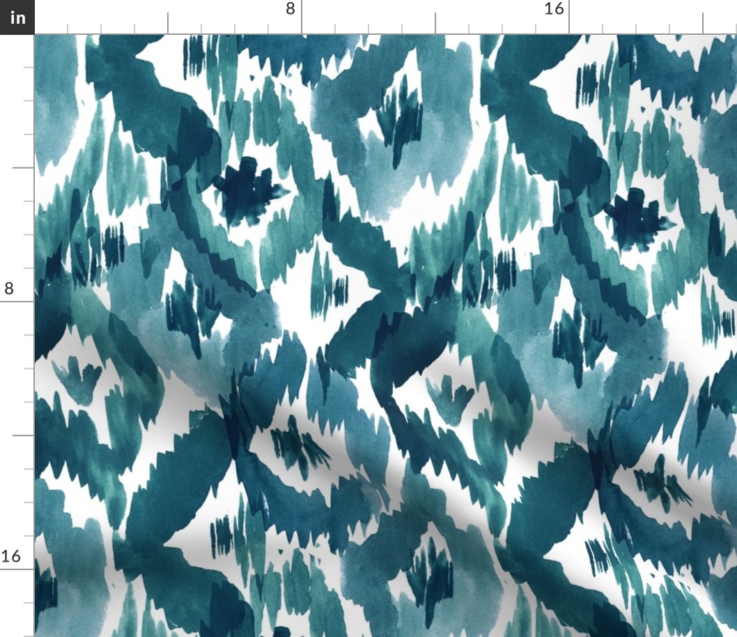 Ikat Diamonds Teal