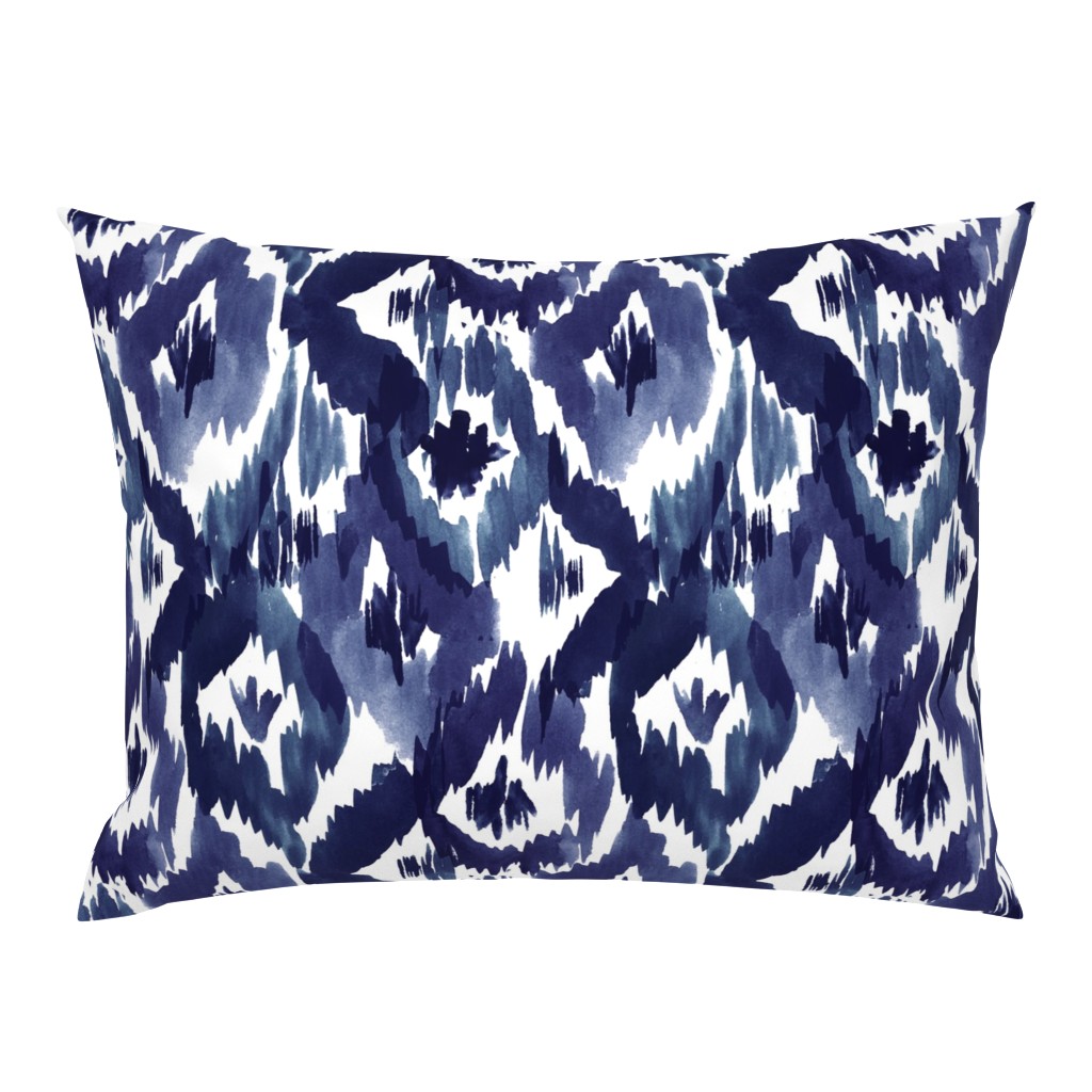 Ikat Diamonds Indigo Blue