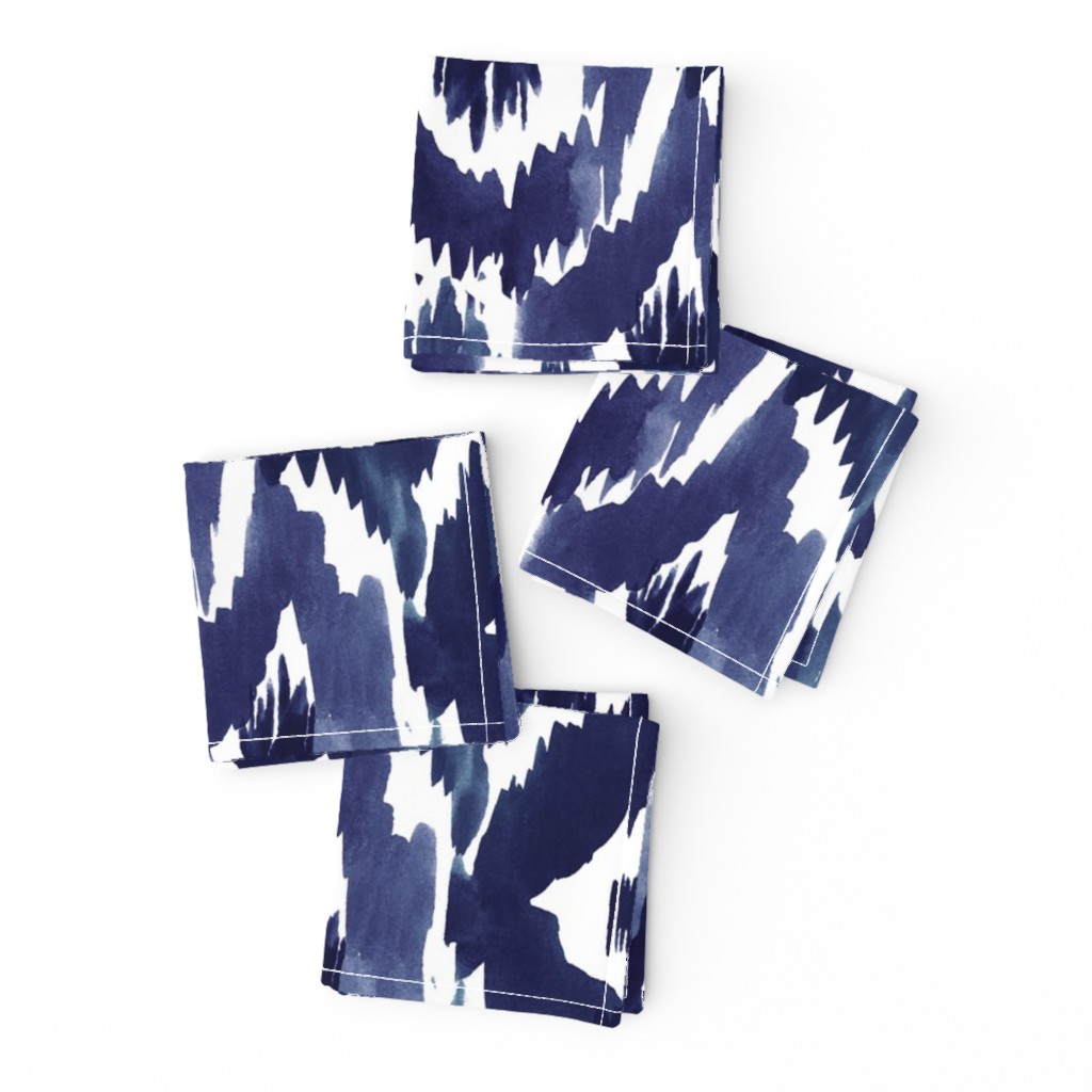 Ikat Diamonds Indigo Blue