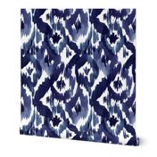 Ikat Diamonds Indigo Blue