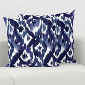 Ikat Diamonds Indigo Blue