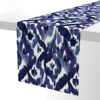 Ikat Diamonds Indigo Blue