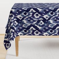 Ikat Diamonds Indigo Blue