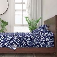 Ikat Diamonds Indigo Blue