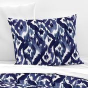 Ikat Diamonds Indigo Blue