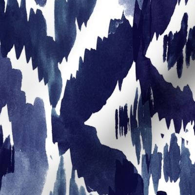 Ikat Diamonds Indigo Blue