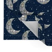 Moon and stars// Vintage  Buttons // Moon and stars Celestial