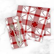 Candy Cane Plaid 233 Red White