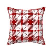 Candy Cane Plaid 233 Red White