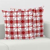 Candy Cane Plaid 233 Red White