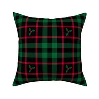 Holly Plaid 227 Black Green Red