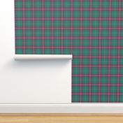 Skull Radiation Plaid 155 Teal Pink