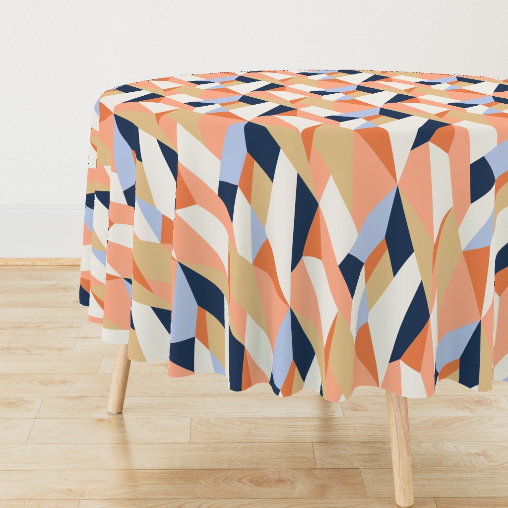 Moderne Geometric Wallpaper and Fabric