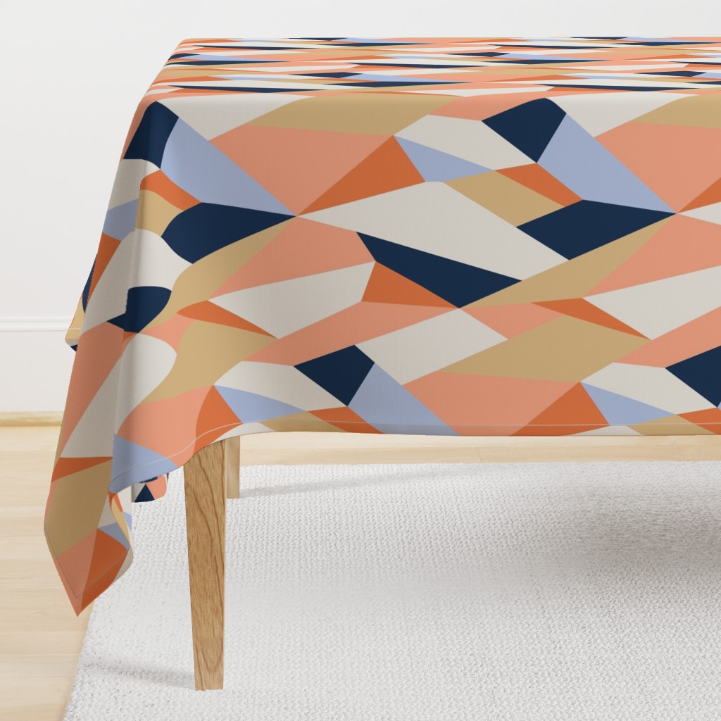 Moderne Geometric Wallpaper and Fabric