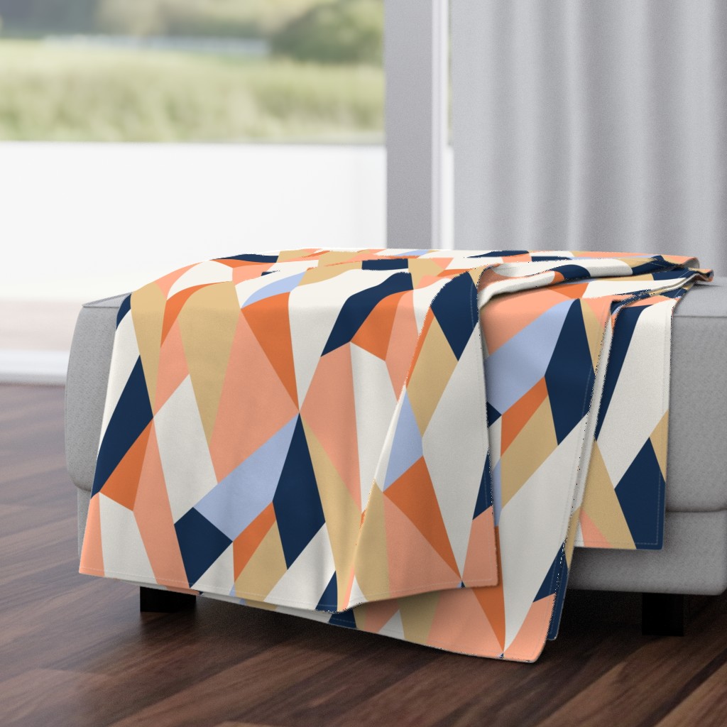 Moderne Geometric Wallpaper and Fabric