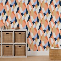 Moderne Geometric Wallpaper and Fabric