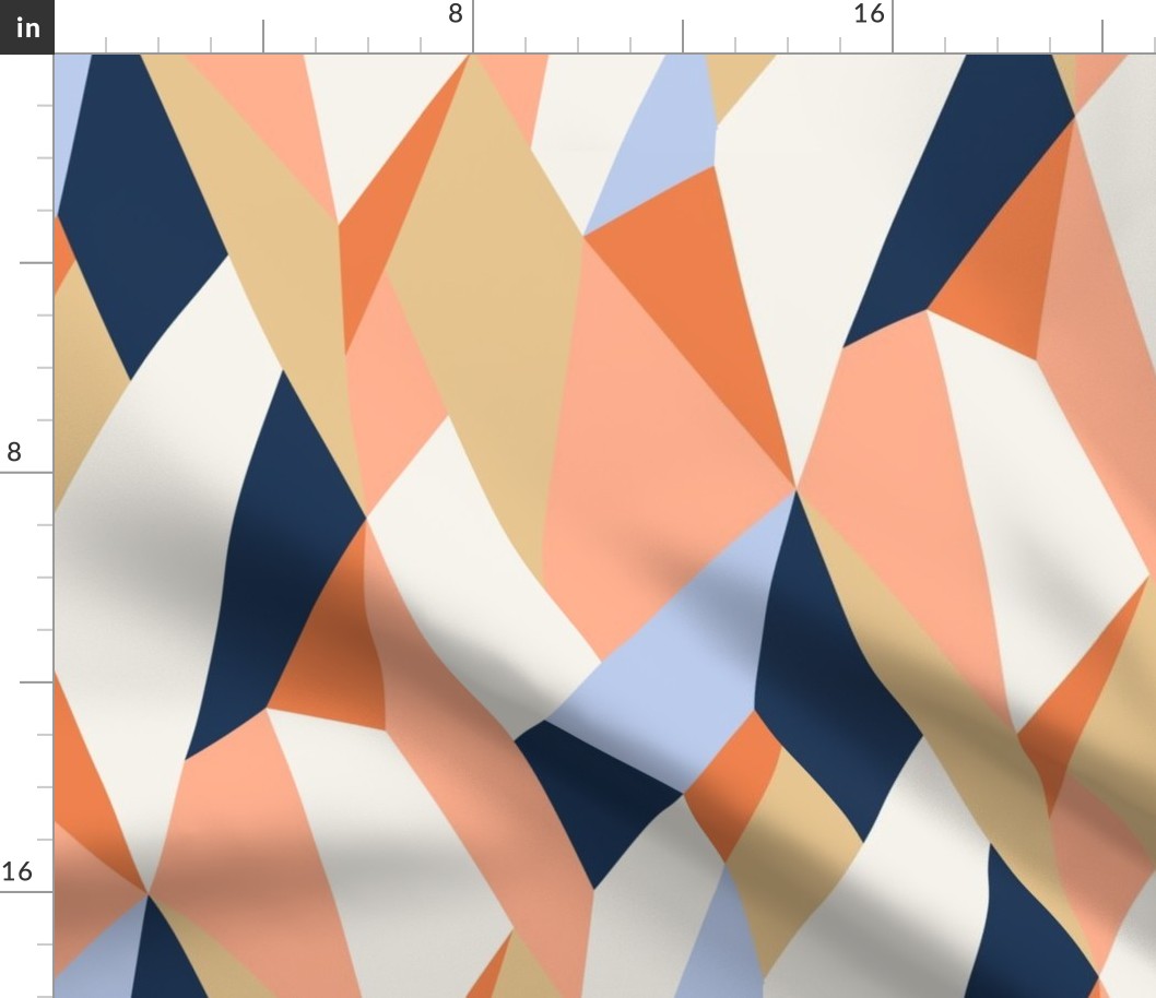 Moderne Geometric Wallpaper and Fabric