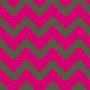 large scale chevron - pink and brown