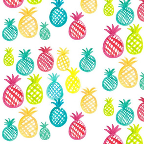 Pineapple Watercolor Pattern