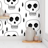skulls //black and white october halloween skull creepy scary spooky cute