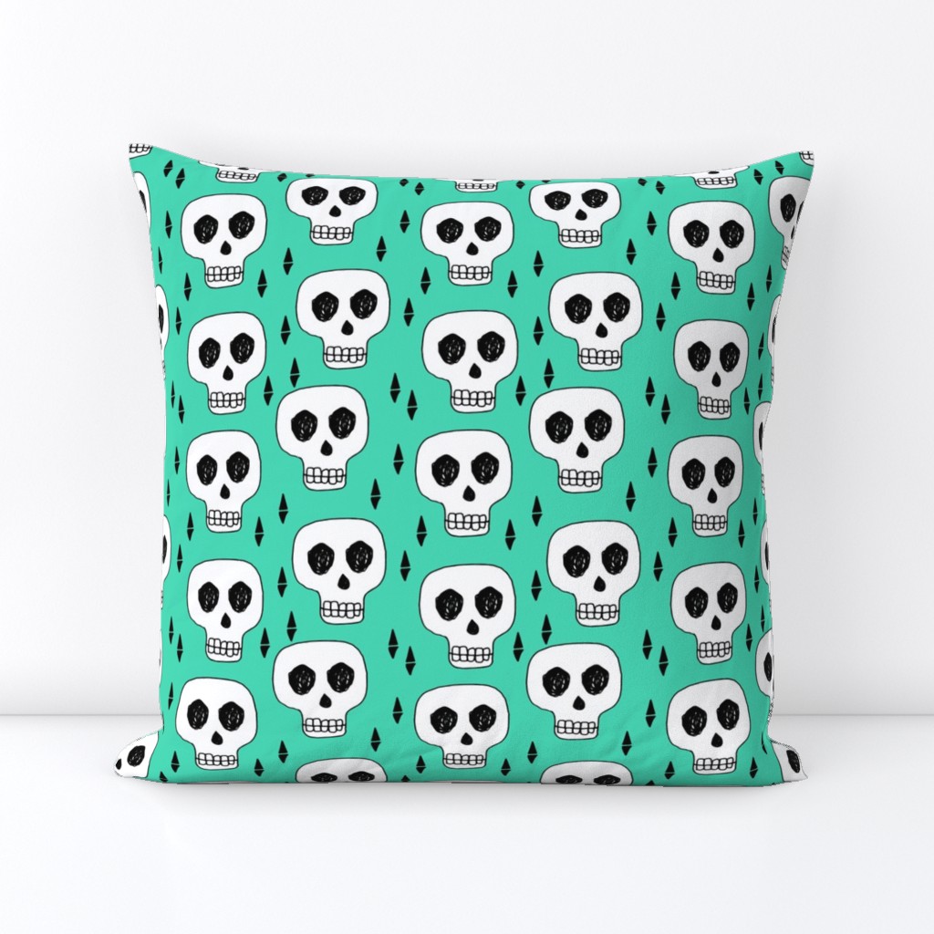 skull // skulls green halloween creepy scary spooky cute