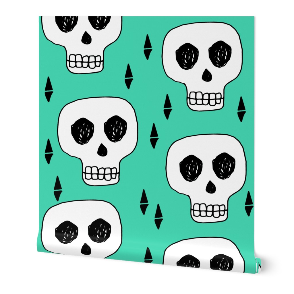 skull // skulls green halloween creepy scary spooky cute