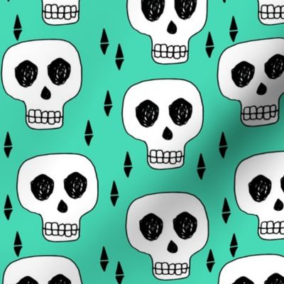 skull // skulls green halloween creepy scary spooky cute