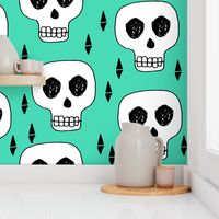 skull // skulls green halloween creepy scary spooky cute