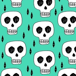 skull // skulls green halloween creepy scary spooky cute