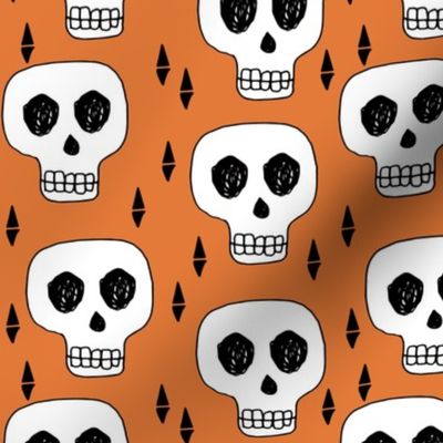 skull // skulls orange creepy scary kooky october halloween cute