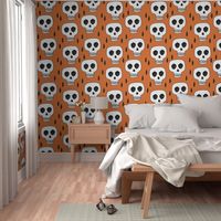 skull // skulls orange creepy scary kooky october halloween cute