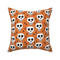 skull // skulls orange creepy scary kooky october halloween cute