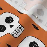 skull // skulls orange creepy scary kooky october halloween cute