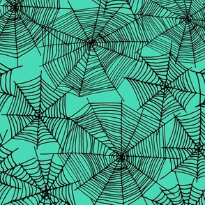 spider web // webs spiders green and black kids creepy scary cute halloween