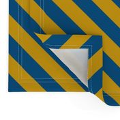 Egyptian  Stripe Diagonal Blue and Gold