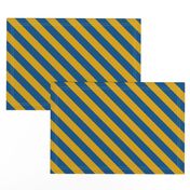 Egyptian  Stripe Diagonal Blue and Gold