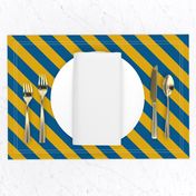 Egyptian  Stripe Diagonal Blue and Gold