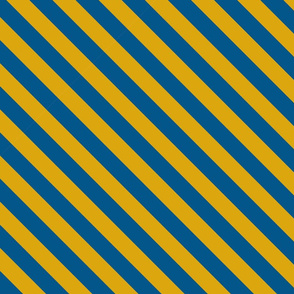 Egyptian  Stripe Diagonal Blue and Gold