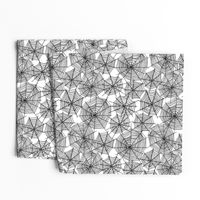 spider web // black and white creepy october spooky scary halloween fabric